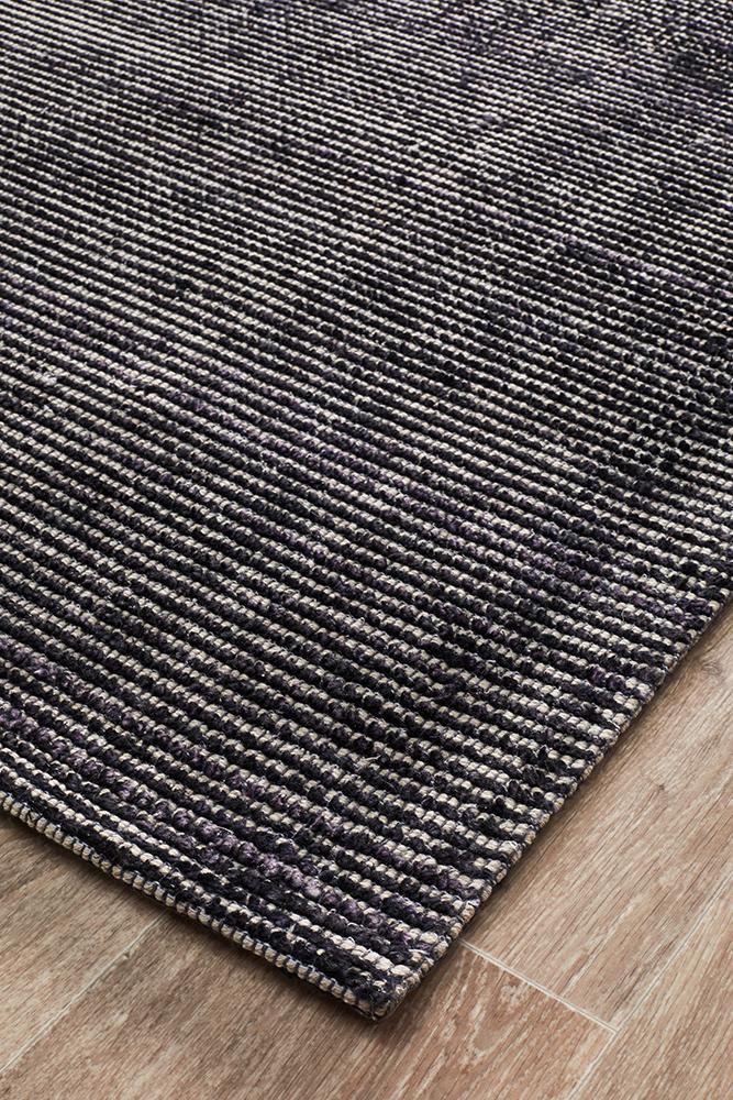 Hot! Allure Black Cotton-Rayon Luxury Rug
