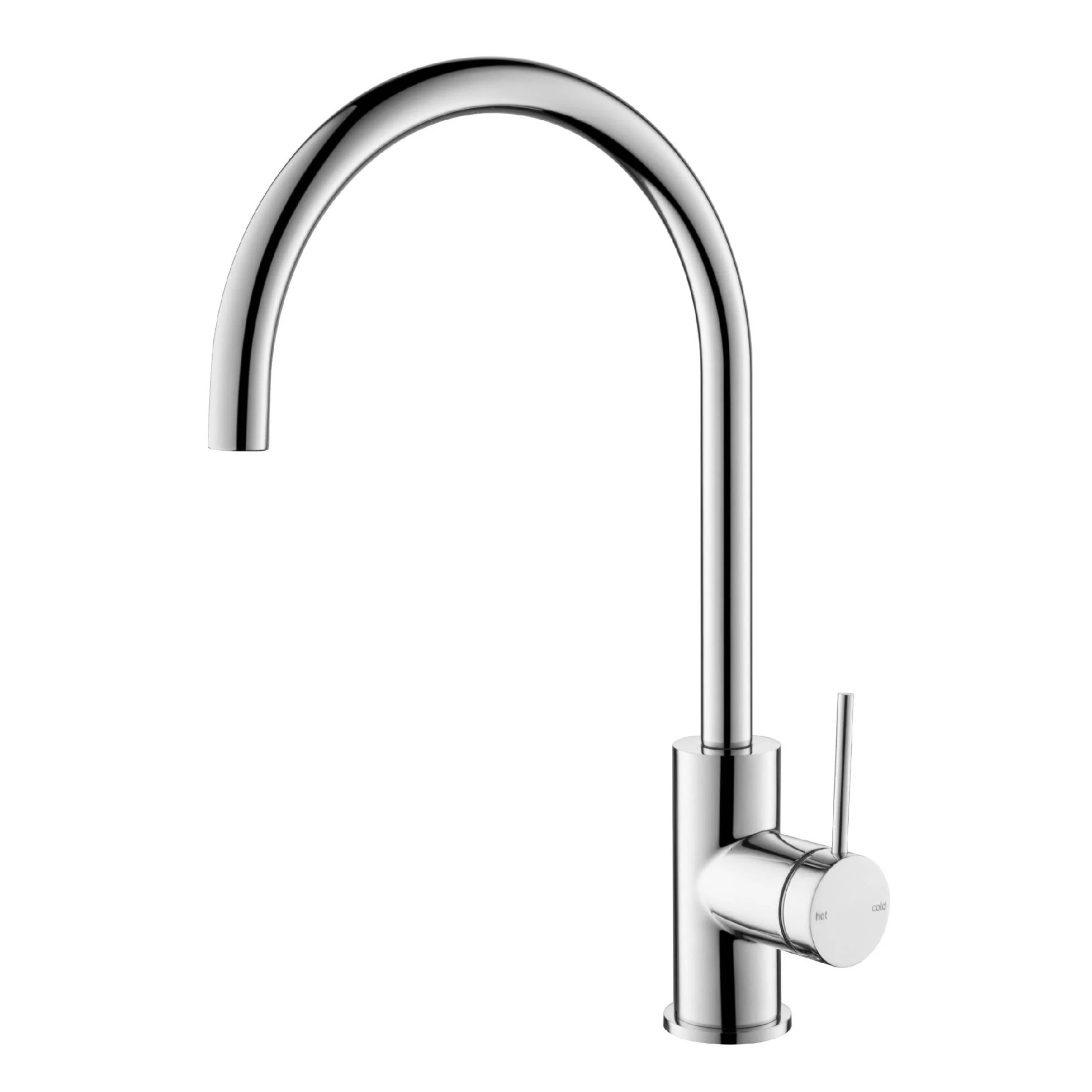 Chrome Mica Gooseneck Kitchen Sink Mixer - Stylish & Functional Upgrade