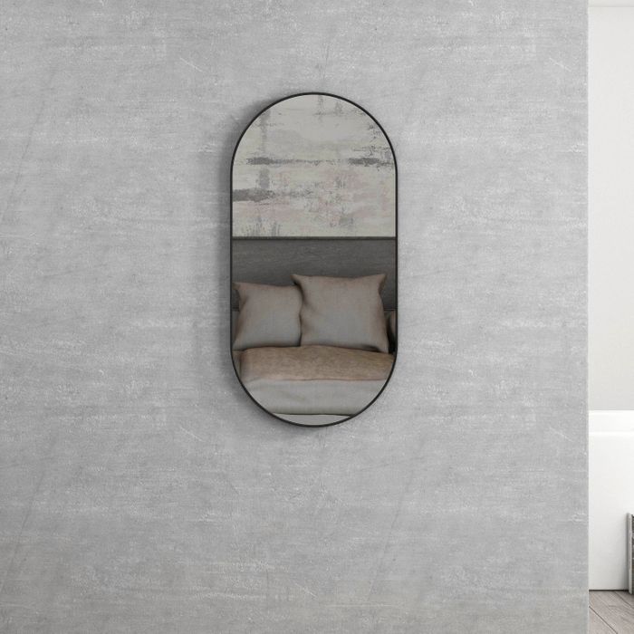 Hot Sale! NOOSA Matte Black Oval Framed Mirror - 1200/900mm