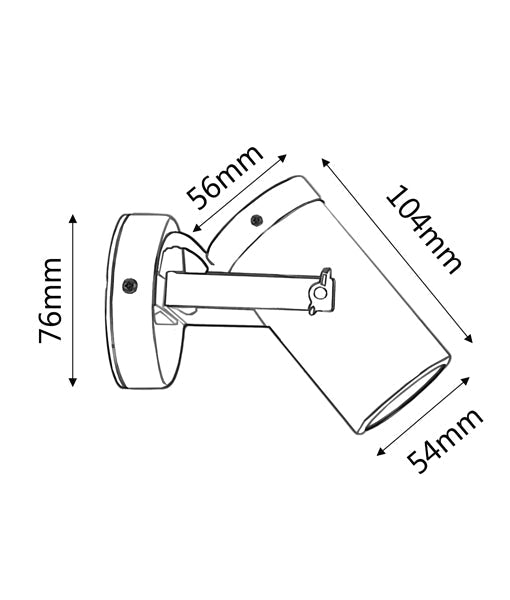 Aged Copper IP54 MR16 Exterior Adjustable Pillar Spot Light