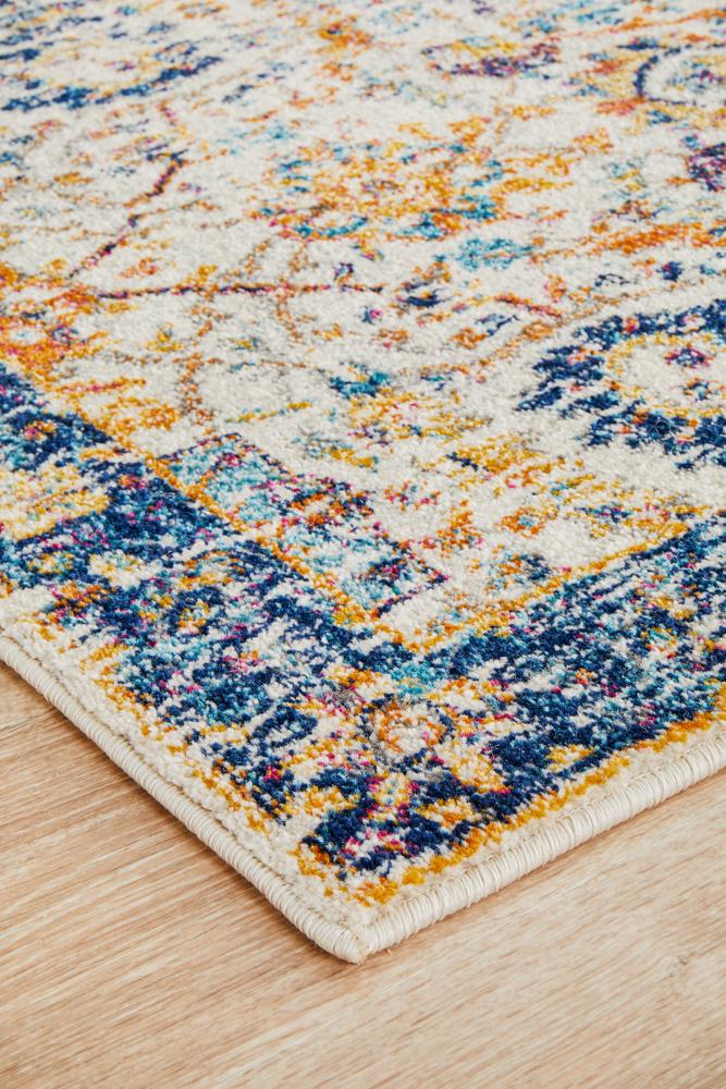 Hot Sale! Evoke Peacock Ivory Transitional Power - Loomed Runner Rug