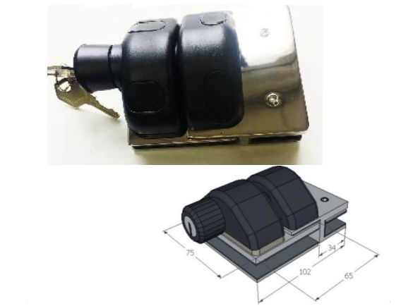 Hot Sale! 180° Glass-to-Glass Pool Latch with Lock Kit for Enhanced Safety