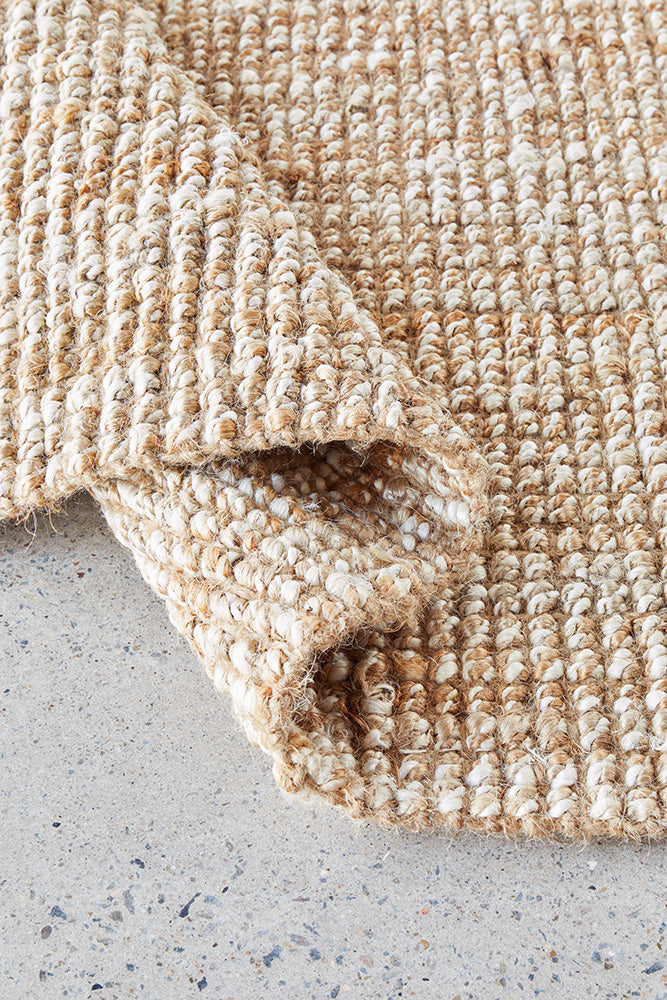 Exclusive Harlow Hunter Natural Hand - Woven Jute Rug for Coastal, Bohemian & Modern Homes