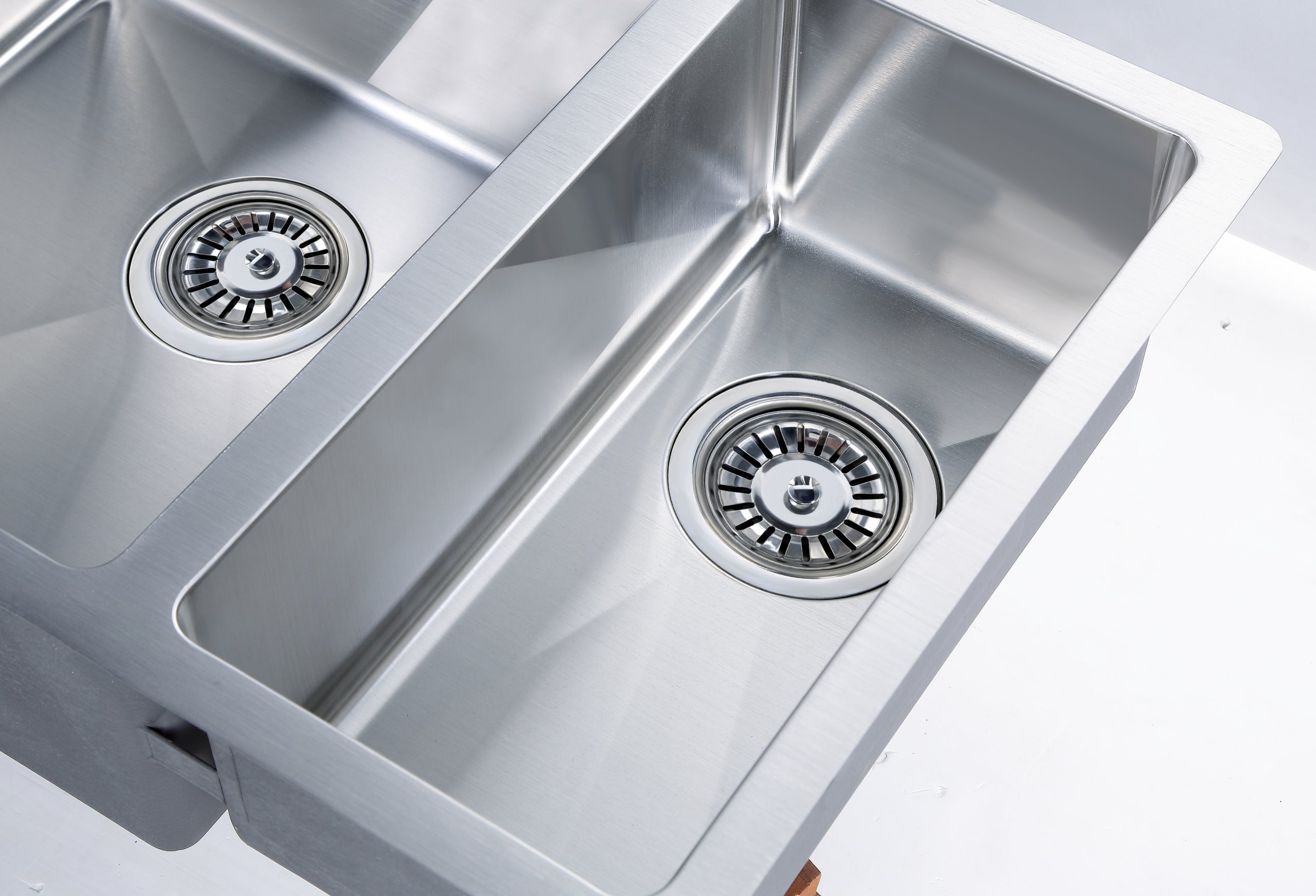 Handmade 660x450x200mm POS Double Bowl Stainless Steel Kitchen Sink