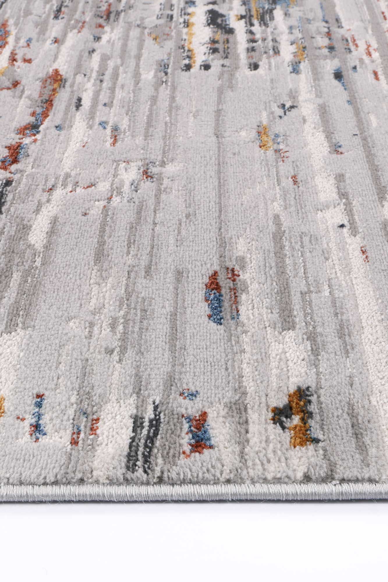 Exclusive Malo Thomas Grey and Multi - Colored Abstract Area Rug for Your Home Decor