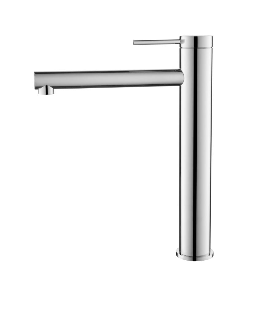 Chrome Mica Tall Straight Basin Mixer - Stylish and Functional