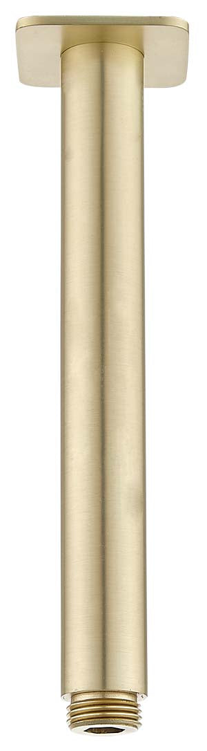 Elegant Brushed Gold Limpid Ceiling Shower Arm for Luxury Bathrooms