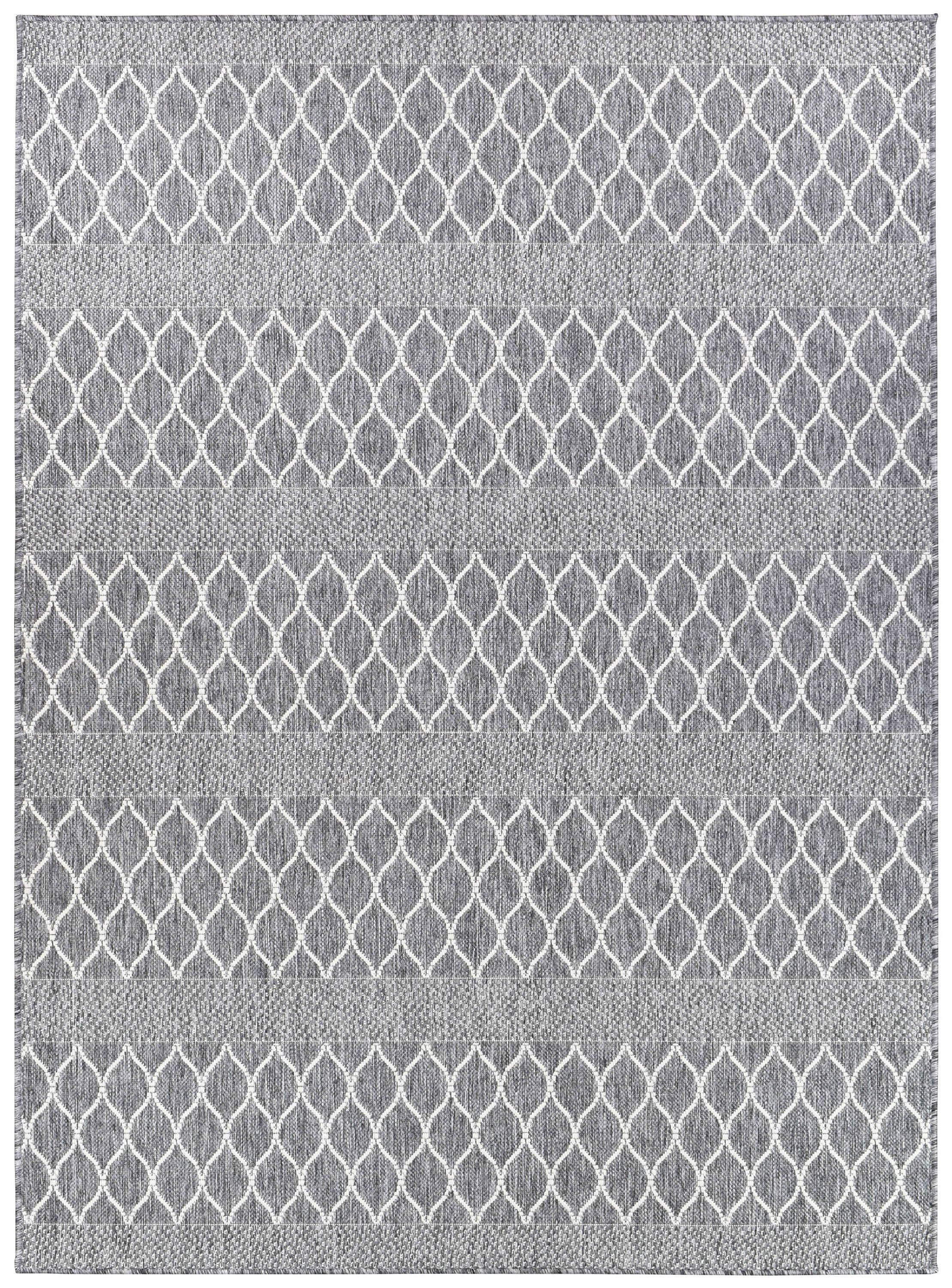 Affordable and Durable Alaska Grey Machine - Made Polypropylene Rug for Indoors and Outdoors
