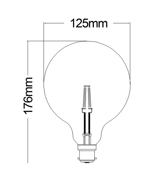 Hot Deal: 6W G125 LED Filament Globes