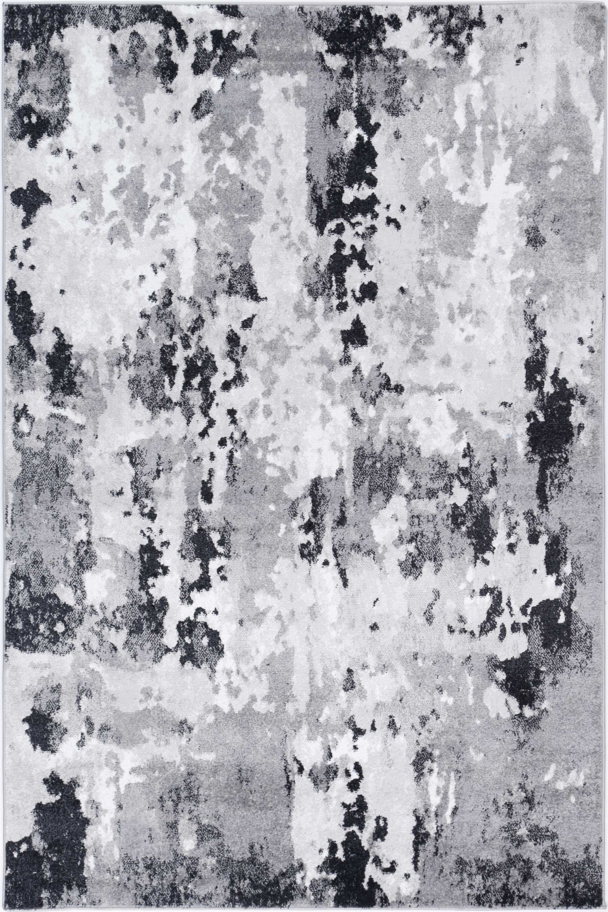 Hot! Ermina Grey-Black Modern Abstract Rug