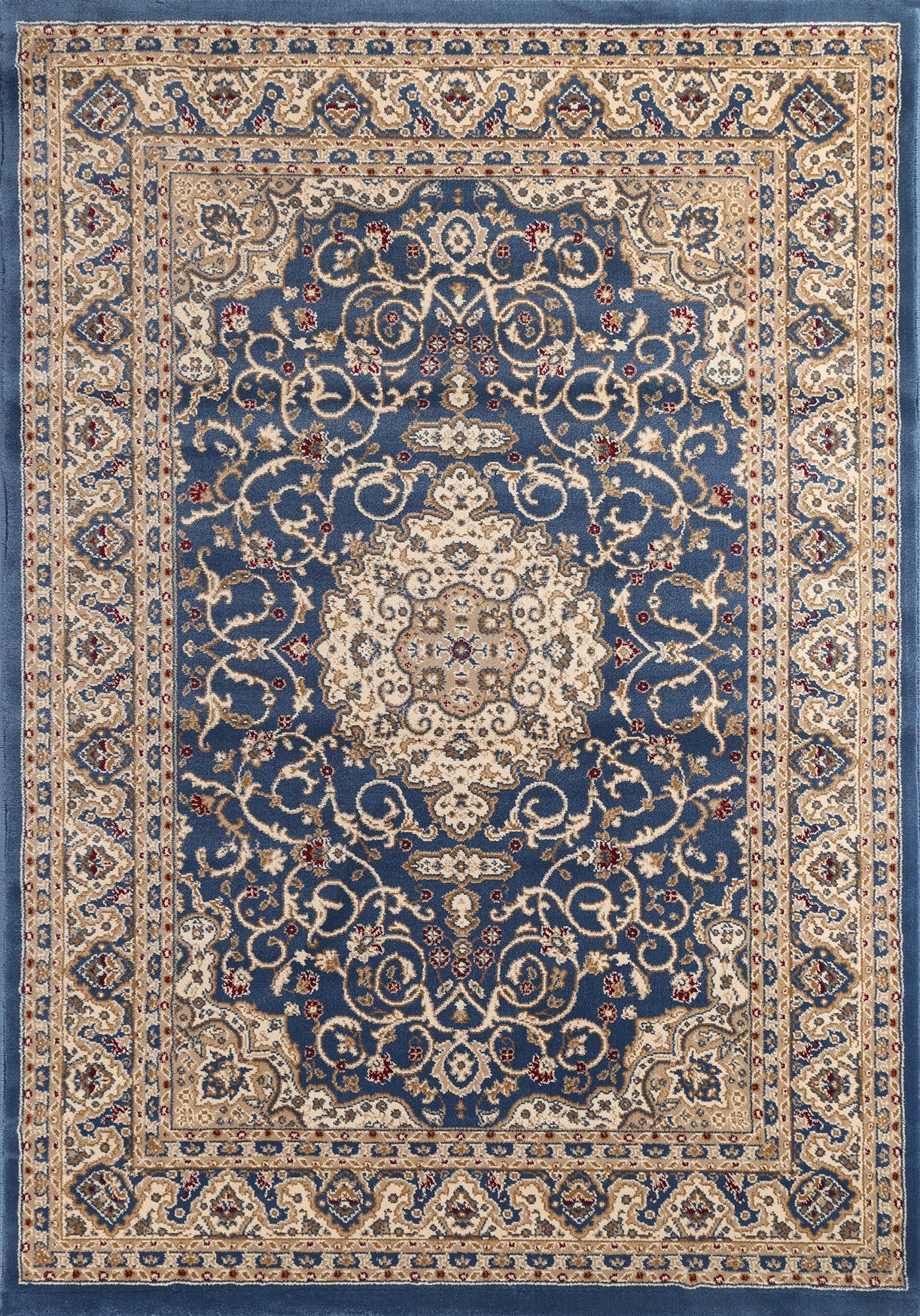 Exclusive Ornate Blue Traditional Flowered Rug