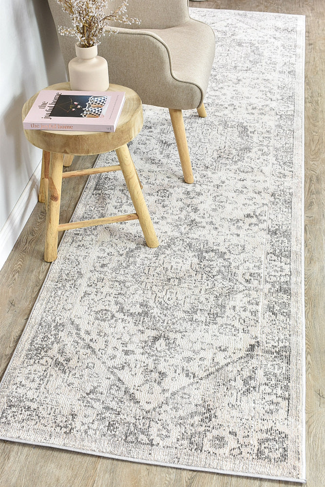 Hot Sale! Medina Grey Runner Rug 0321B