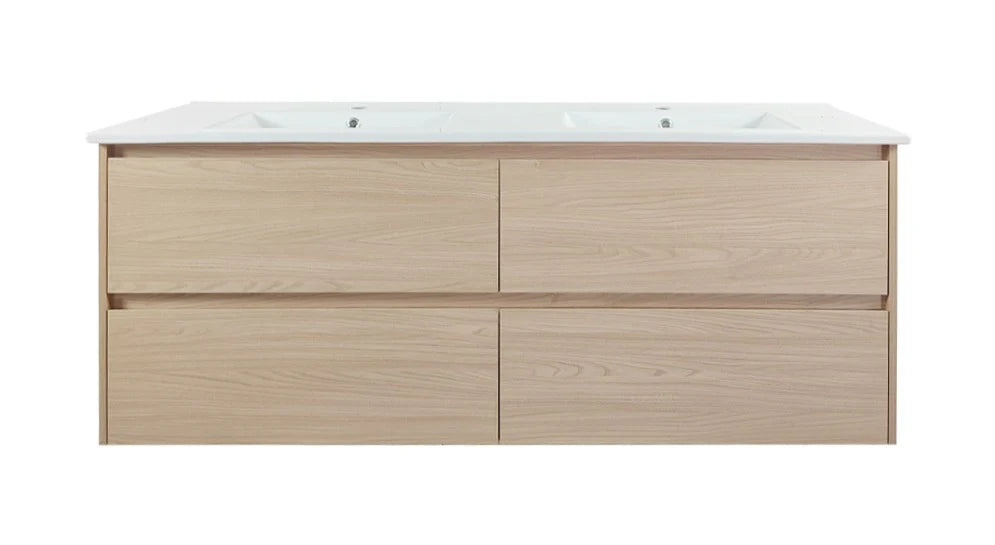 HERA MDF Wall-Mounted Tas Oak Vanity Cabinet in Various Sizes