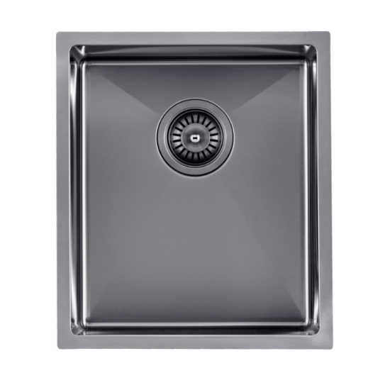Hot Deal! Gun Metal Grey 390x450x215mm 1.2mm Stainless Steel Sink Set