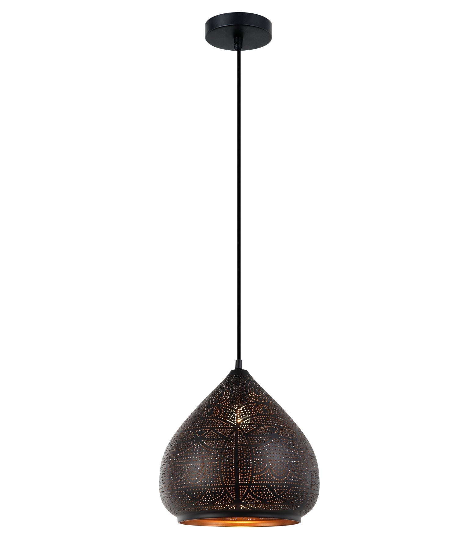 Hot Deal! Bohemian Style Black Ellipse Interior Single Pendant Light - Marrakesh Design
