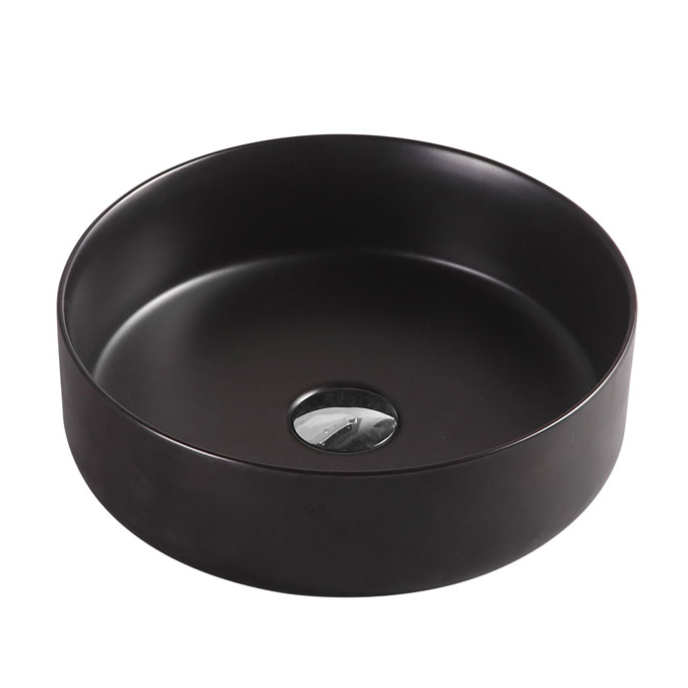 POSEIDON Matte Black Ceramic Basin (Round: 346x346x114)