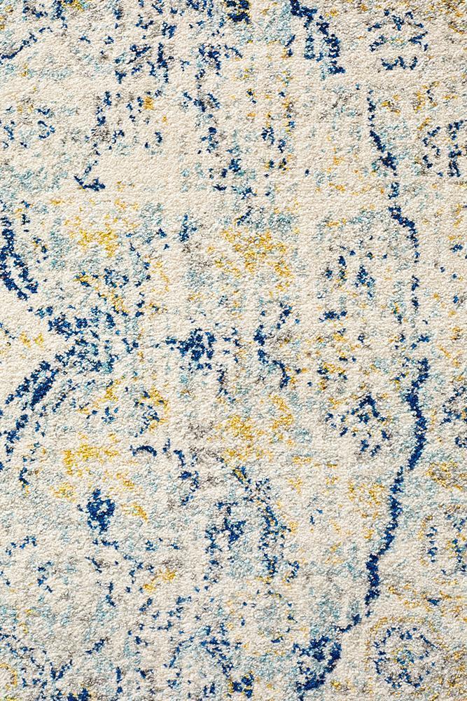 Tyler Museum Sky - Blue Power - Loomed Round Rug for Home Decor