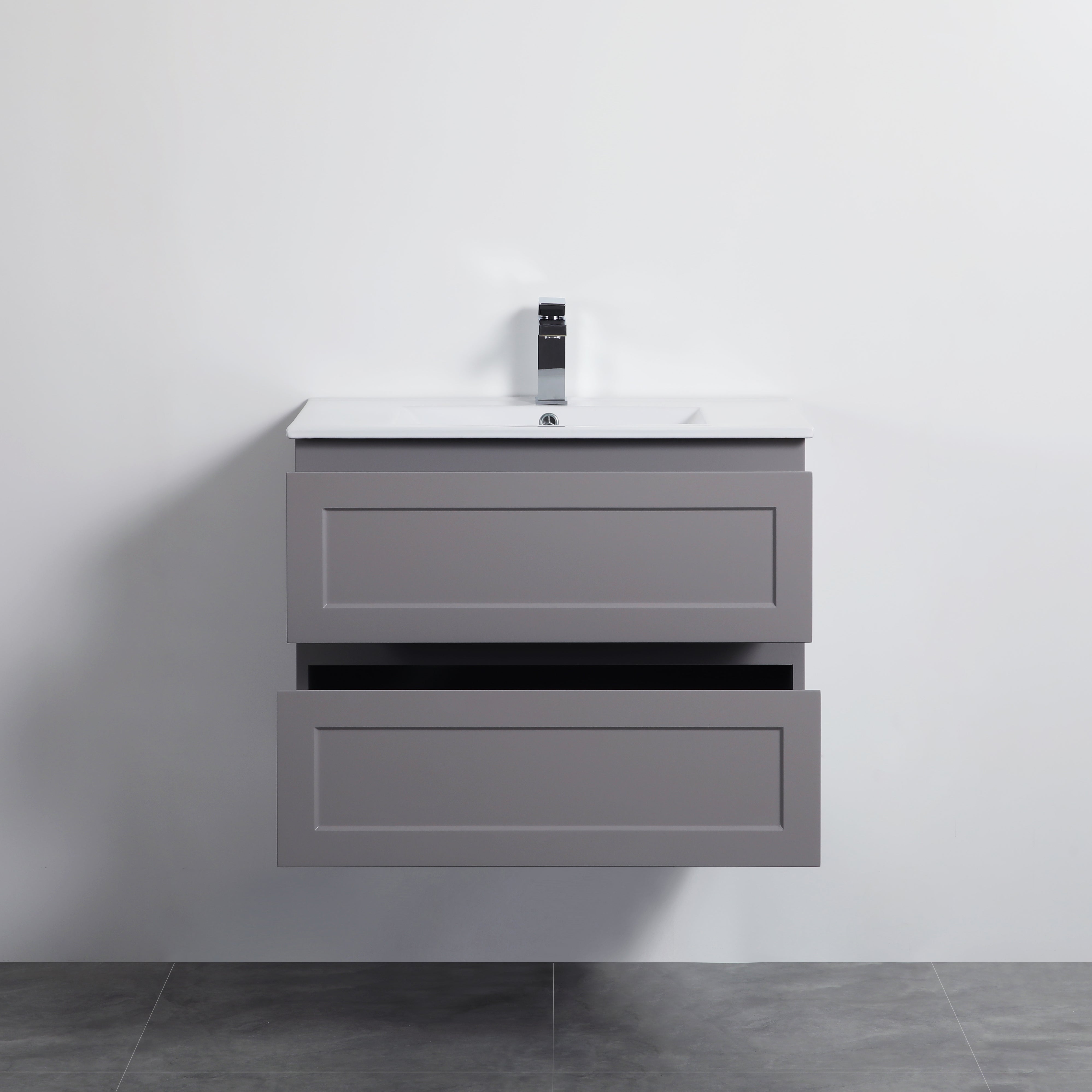 750mm Fremantle Wall - Hung PVC Vanity Cabinet in Matte Grey - Premium Quality!