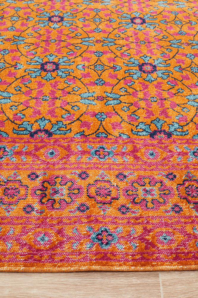 Exclusive Discount! Eternal Whisper Sunset Rust Polypropylene Area Rug with Vintage Look