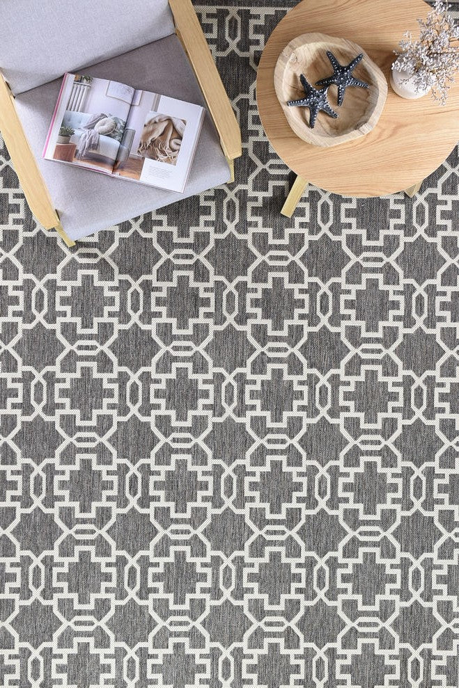 Durable and Washable 208-W71E Alaska Brown Cream Polypropylene Rug