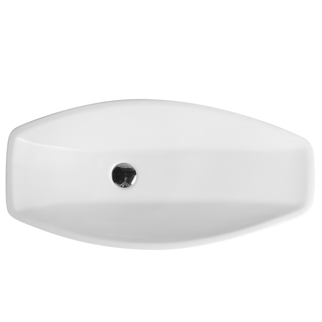 Hot Sale! LUSSO 80 Oval Above - Counter Vitreous China Basin in High - Gloss White (800x390x120)