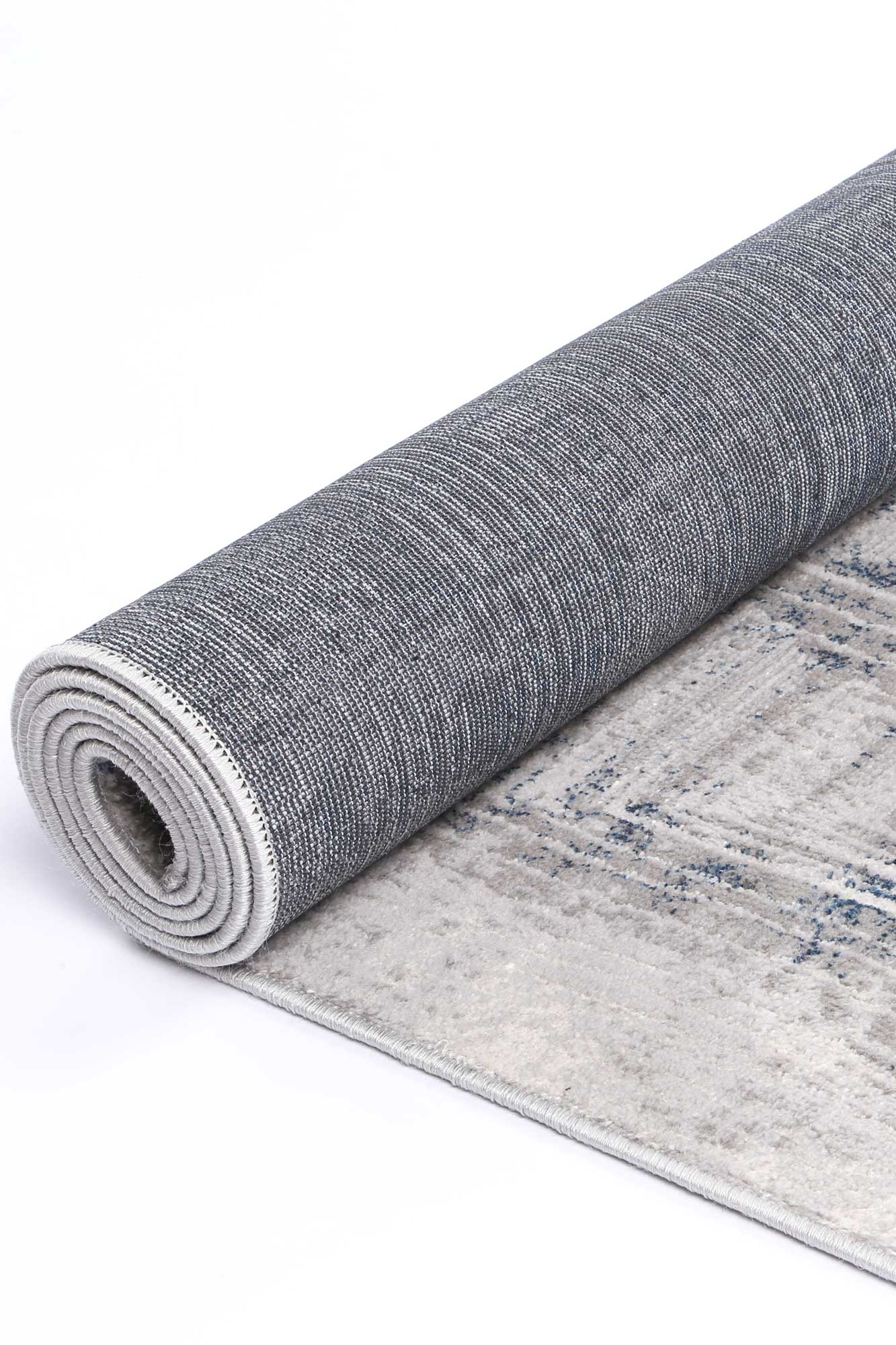 Hot Sale! Malo Geometric Rug in Stunning Grey & Blue Color
