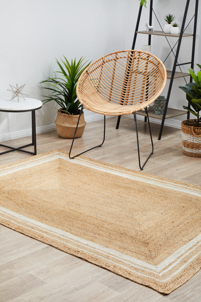 Noosa 111 Hand-Braided Natural Jute Rug with Stylish Designs