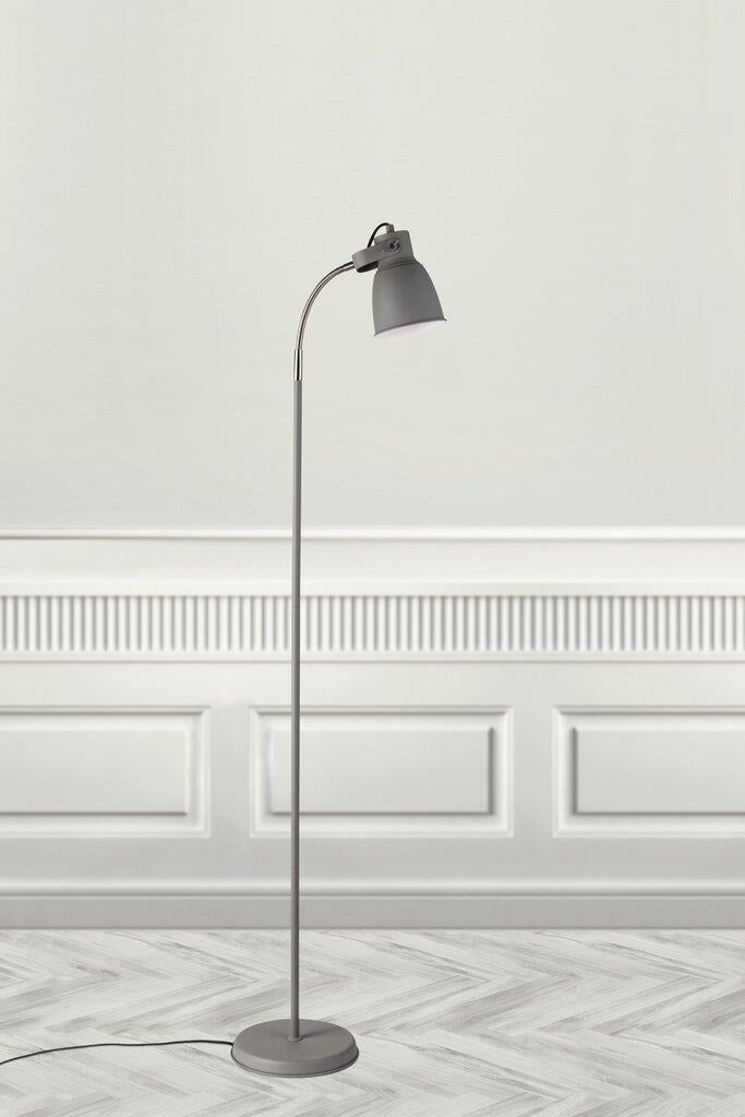 Adrian Industrial Floor Lamp in Anthracite Grey - Great Value for Your Space