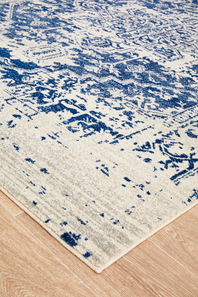 Hot! Evoke Horizon White Navy Transitional Rug