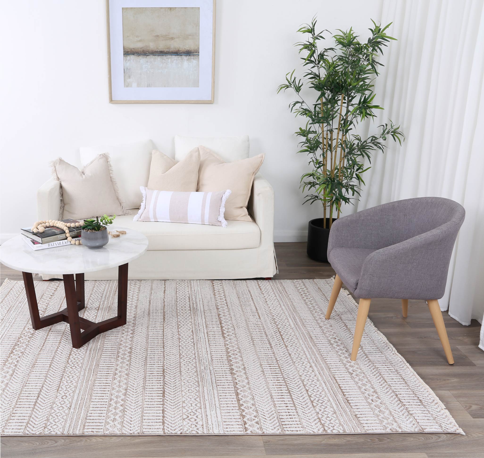 Soft Annapolis Kerman Beige Tribal Rug for Any Room