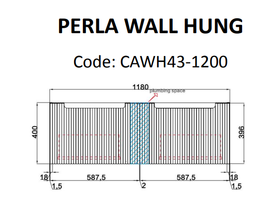 PERLA Mark II Matte White Wall - Hung Vanity in All Available Sizes