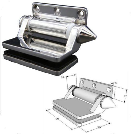 Hot Sale! Heavy Duty 90° Self - Closing Stainless Steel Pool Glass to Wall Hinges