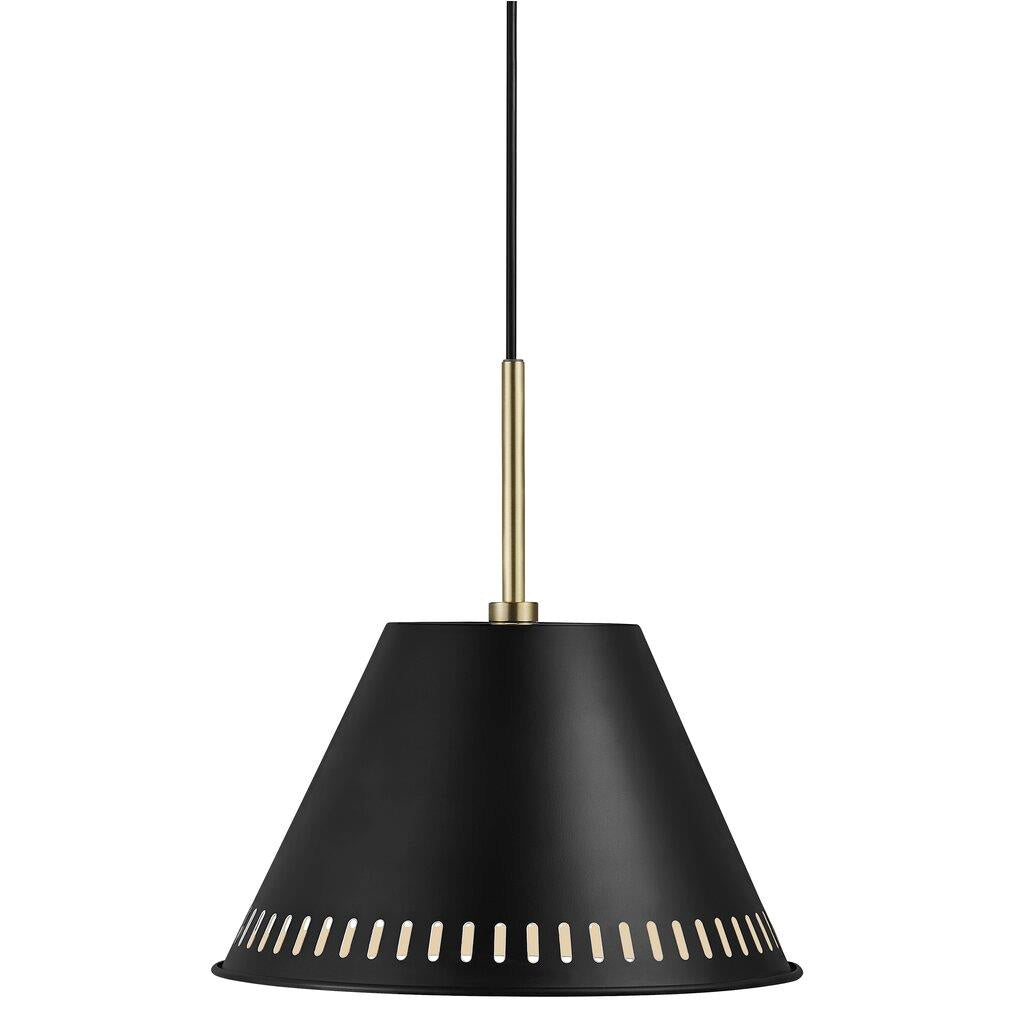 Industrial-Style Pine Black and Grey Pendant Light