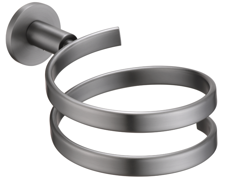 Brushed Nickel Mica-Style Hair Dryer Holder for Neat Storage