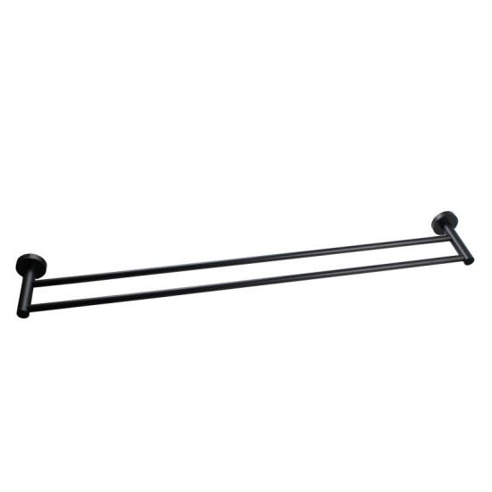 Hot Deal! 790mm Pentro Double Towel Rail in Matte Black for Stylish Bathrooms