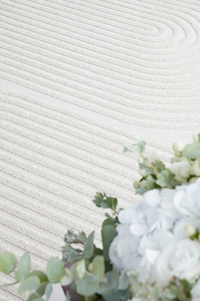 Hot! Lotus Abbey White Modern Runner Rug
