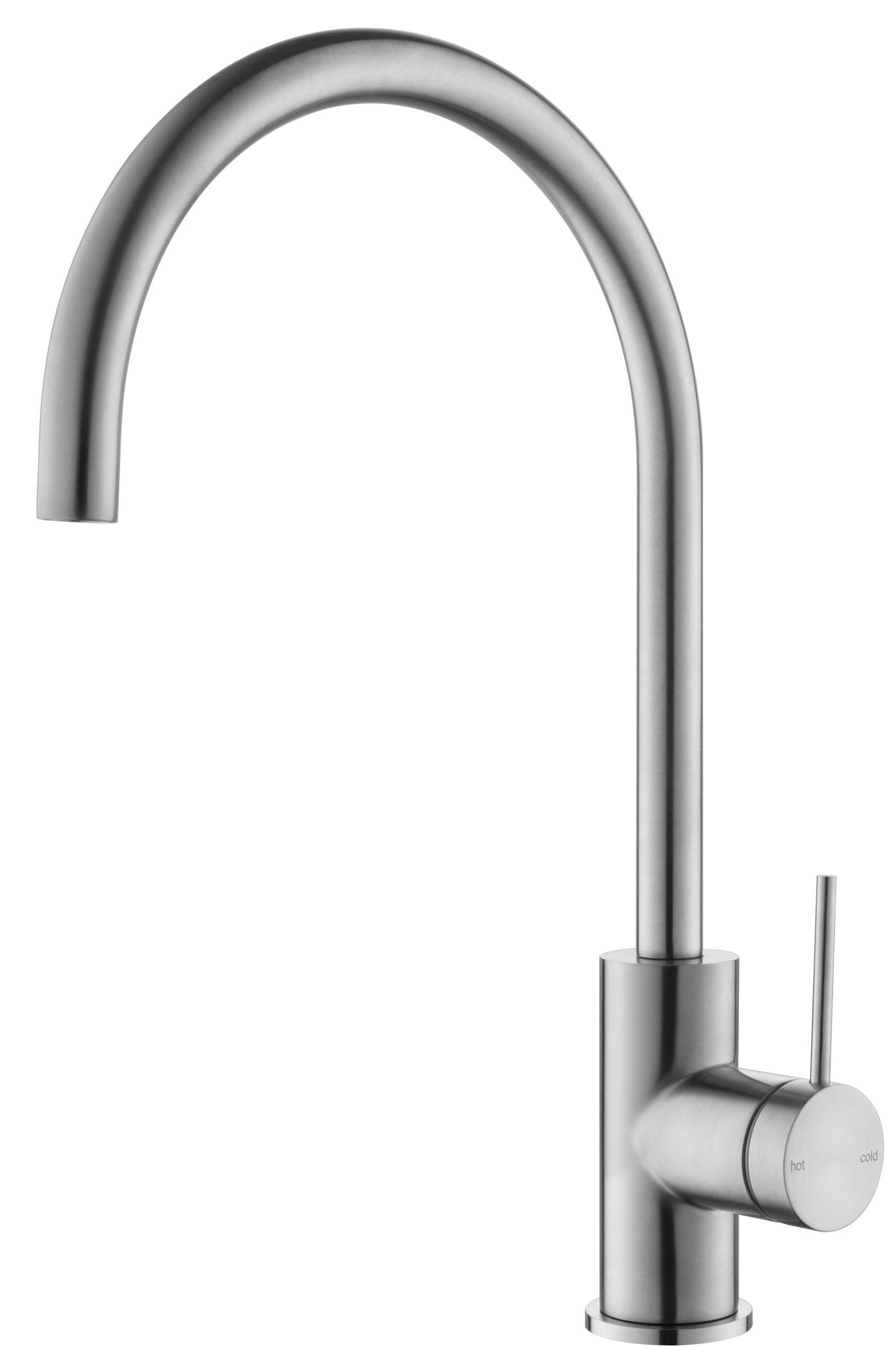 Brushed Nickel Mica Gooseneck Kitchen Sink Mixer with Modern Design