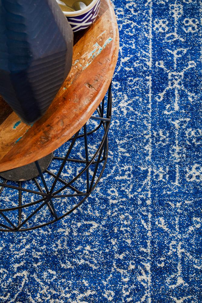 Hot! Evoke Navy Transitional Runner Rug for Artists