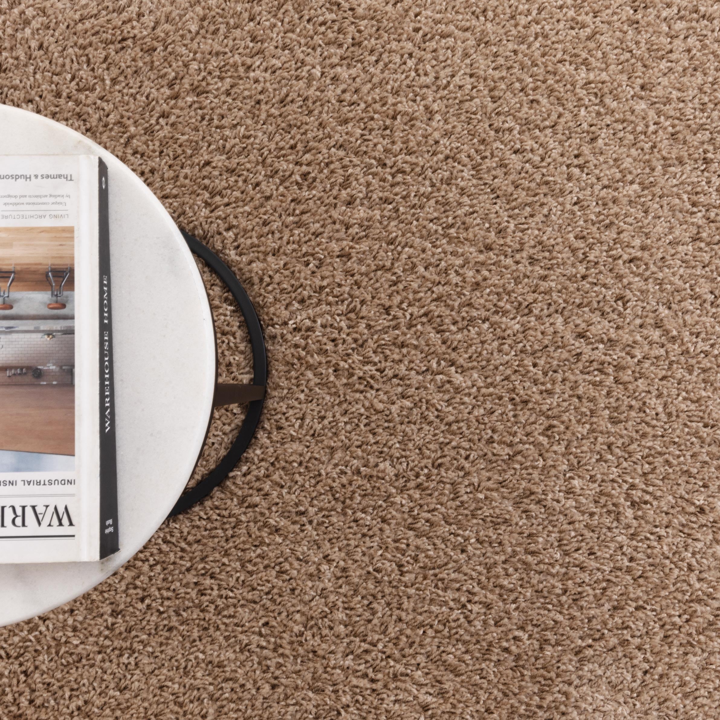 Get Cozy with Florence Shaggy Light Beige Machine-Made Polypropylene Rugs