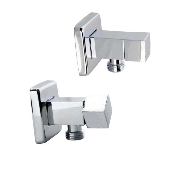 Hot Deal! Esperia Chrome G 3/4 Wall - Mounted Washing Machine Taps Set
