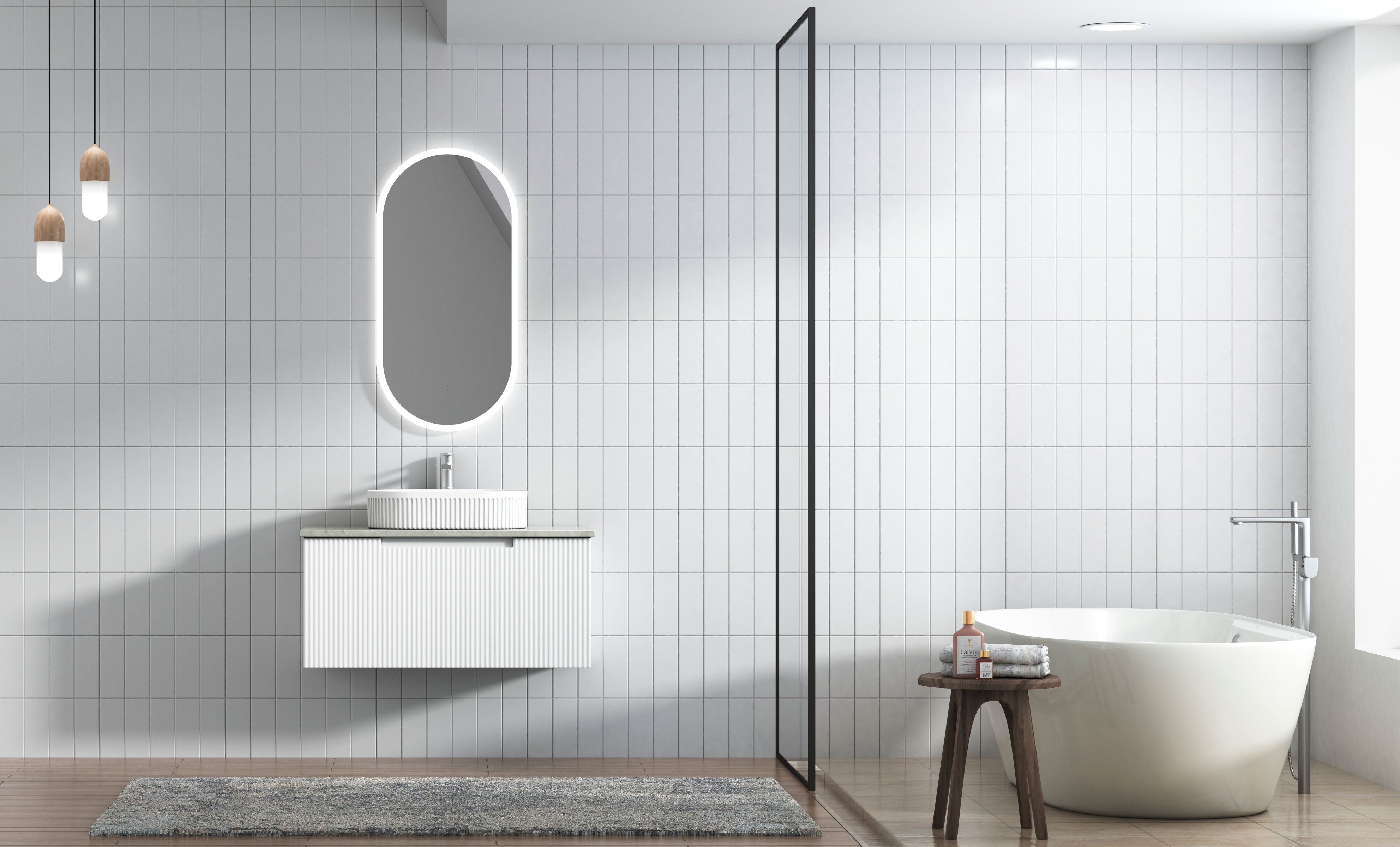 PERLA Mark II Matte White Wall - Hung Vanity in All Available Sizes