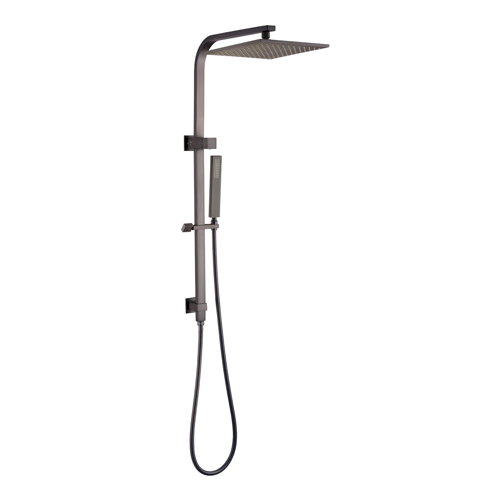 Hot Deal! Esperia 250mm Gun Metal Grey Square Rain Shower Station