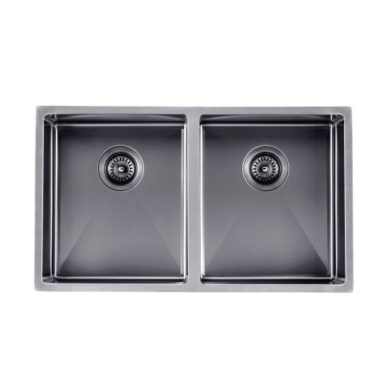 Hot Deal! 1.2mm Gun Metal Grey Kitchen Sink Set 820x457x230mm