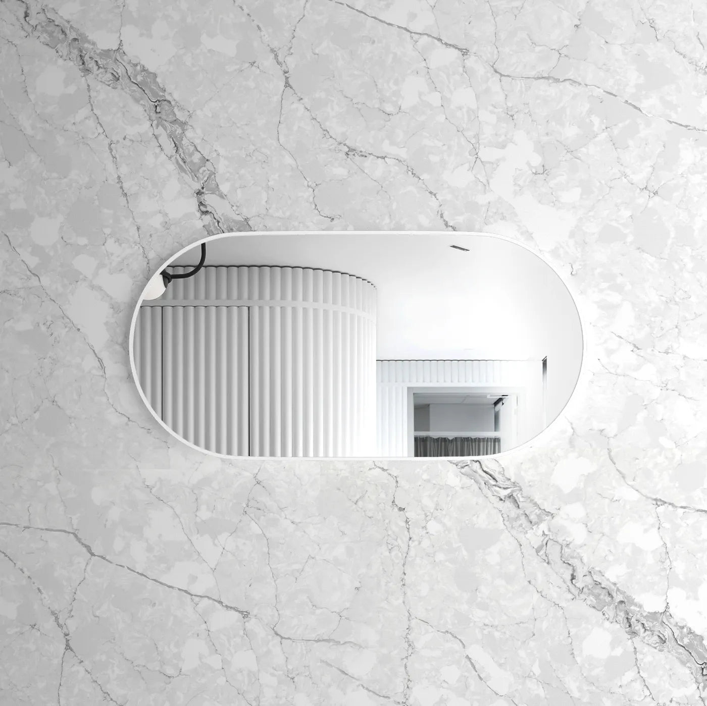 Hot Sale! Oval Framed Matte White NOOSA Mirror in 1200mm and 900mm Sizes