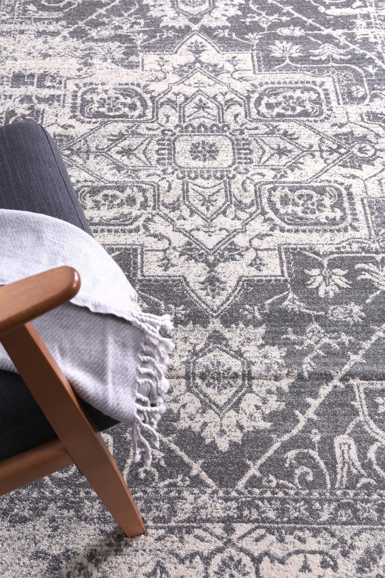 Exclusive Audrey Ivory & Grey Rug - A Must - Have