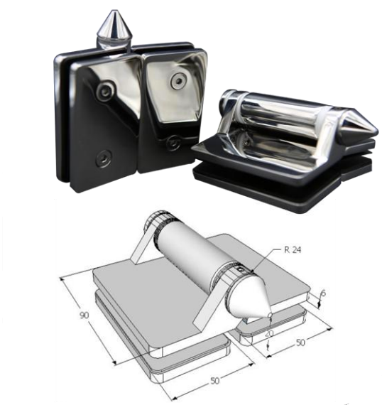 Heavy Duty 180° Self - Closing Glass - to - Glass Pool Hinge with Spring - Ideal for Pool Fencing