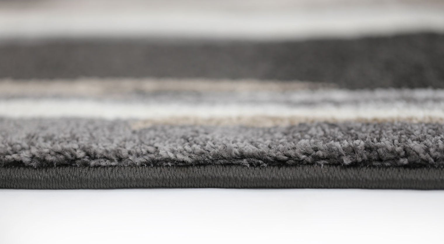 Moreau Ismerie Abstract Black and Beige Decorative Rug