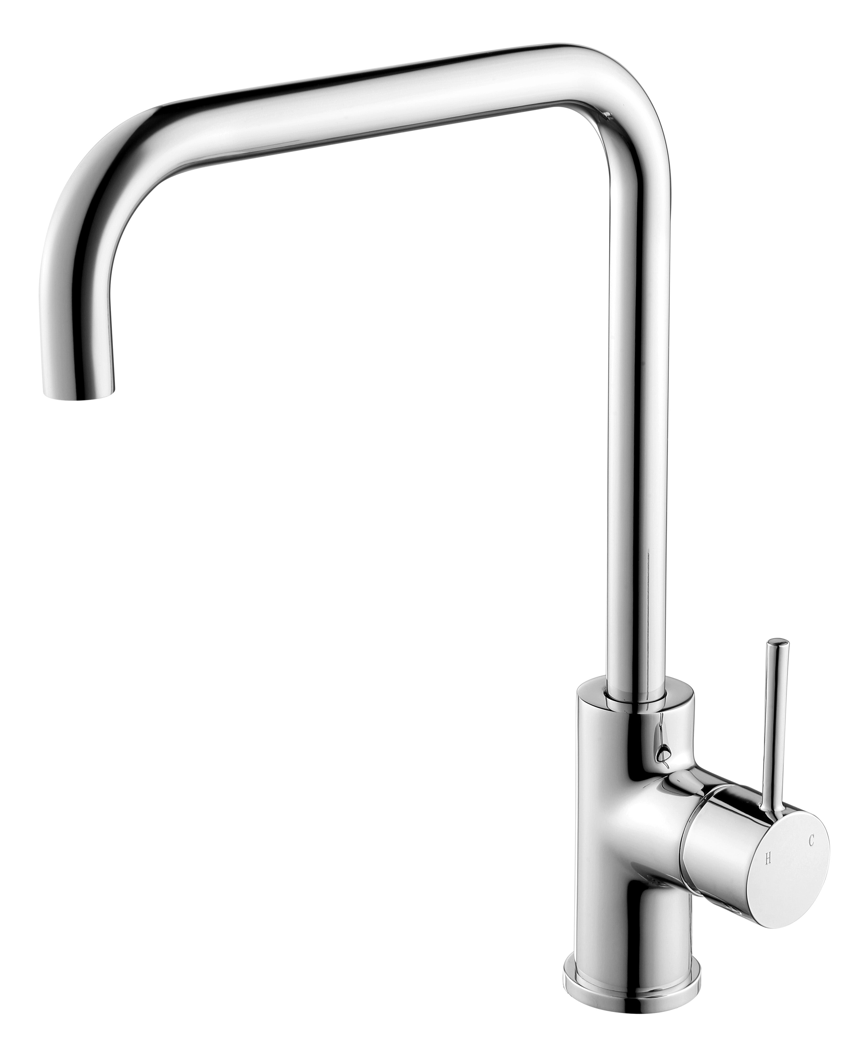 Chrome-finished Hali Square Neck Solid Brass Sink Mixer