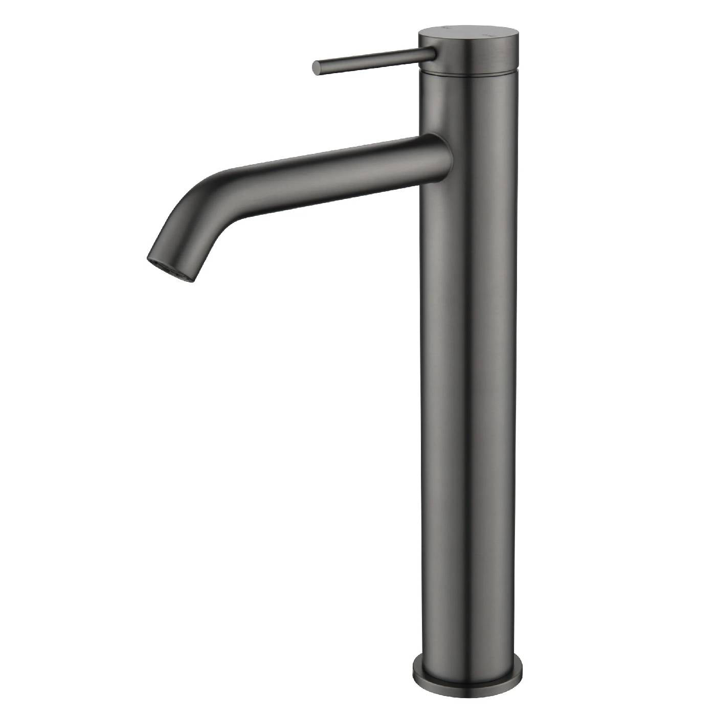 Hot Deal! Brushed Gun Metal Mica Tall Basin Mixer for a Luxurious Bathroom Upgrade