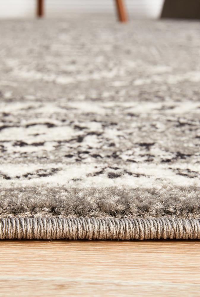 Stylish Evoke Stone Grey Transitional Heat - Set Polypropylene Rug